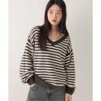 ショッピングボーダー ニット セーター ボーダーモチーフニット　604174 レディース