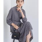 ワンピース 「洗える／オリジナル柄」ジオメプリント フレアワンピース