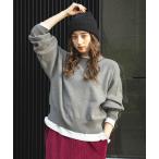 ニット セーター スウェットライクニット レディース