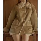 ムートンコート ボアコート AM570900ムートンミドル丈コート レディース