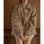 ダッフルコート コート AM570914シャギーダッフルハーフコート レディース