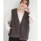 ベスト ジレ ふわふわファーベスト レディース