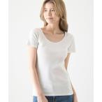 インナーシャツ 肌着 綿100％無地丸首半袖 レディース