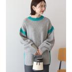 ニット セーター バイカラーニットプルオーバー レディース