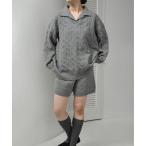 セットアップ cable loose knit set up / ケーブルルースニットセットアップ レディース