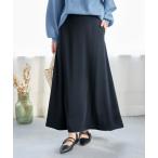 ショッピングレンガ スカート なめらかポンチフレアロングスカート