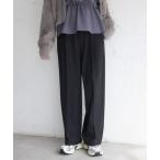 パンツ 「Hot Beauty」ベルテッドスリムストレートパンツ/イージーケア レディース