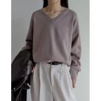 ニット セーター 「2025AW COLLECTION」「保湿」「静電気防止」選べるネックデザインスウェットライクニットトップス レディース