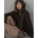 ニット セーター 「2025AW COLLECTION」「静電気防止」片畔編みフーディニットカーディガン レディース