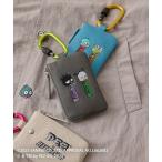 ショッピンググレー パスケース 「はぴだんぶい×PEZ(ペッツ) ×ear」本革/カラビナ付きパス＆キーケース