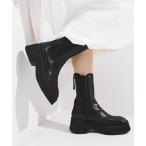 ブーツ 「STUDIOUS/ステュディオス」Square Toe Boots/スクエアトゥーブーツ/厚底/軽い/通勤用/歩きやすい レディース