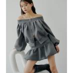 スカート 「セットアップ対応 / 新色追加」スウェットバルーンミニスカート