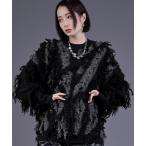 セーター ニット フリンジジャガードニットプルオーバー メンズ レディース