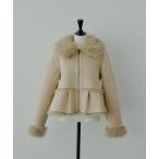 コート アウター 「SALON by Chico」リバーシブルペプラムデザインミディコート レディース