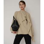 ショッピングケープ ブラウス シャツ ドレープネック ケープタイ ブラウス KINO THE KEI レディース