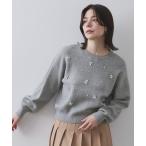 ショッピングクリップ ニット セーター ビジューニットトップス「洗える」 レディース