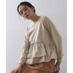 ニット セーター フリルドッキングニット「洗濯機OK」 レディース