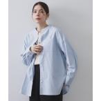 ショッピングバンド ブラウス シャツ バンドカラーシャツ「洗濯機OK」 レディース