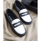 ショッピングMINNETONKA 「Minnetonka」 モカシンシューズ 6 ブラック×ホワイト レディース