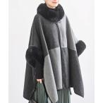 ショッピングポンチョ ポンチョ フェイクファーポンチョコート レディース