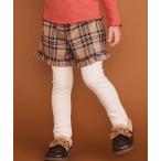 パンツ 「お揃い」レギンスドッキングチェックショートパンツ(80~130cm) キッズ 子供服 女の子