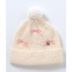 ショッピングニット帽 ニット帽 ニットキャップ リボンベビーニット帽 キッズ 子供 男の子 女の子