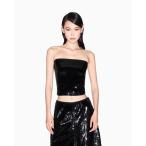 チューブトップ ベアトップ 「A|X アルマーニ エクスチェンジ」NL スパンコール チューブトップ