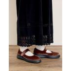 スニーカー ベロアストラップスニーカー レディース