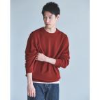 セーター ニット コットン アゼ クルーネック ニット メンズ