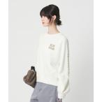  футболка тренировочный [ специальный заказ ][Americana] Logo тренировочный тянуть over женский 