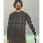セーター ニット OOPS　ビッグチェックニット メンズ