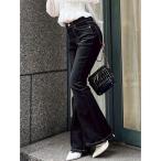 ショッピング韓国 ジーンズ デニム デニムパンツ スタイルメイクフレアデニムパンツ レディース