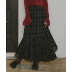 ショッピングスカート スカート アシンメトリーチェックラメスカート