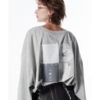 tシャツ OVER PRINT LONG TSHIRT/オーバープリントロングTシャツ レディース