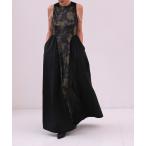 ワンピース パールストラップベロアワンピース