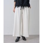 パンツ 裏起毛ウエストリブパンツ レディース