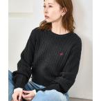 ニット セーター 「BEVERLYHILLS POLO CLUB・WEB限定」ケーブル編みクロップドニットプルオーバー レディース