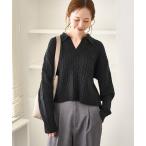 ショッピングケーブル ニット セーター 「BEVERLY HILLS POLO CLUB・WEB限定」ケーブル編みクロップドスキッパーニット レディース