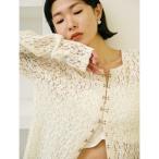 カーディガン ホックデザインレースカーディガン レディース