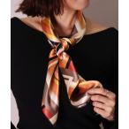 スカーフ バンダナ (CR)「ユニセックス」ジオメトリック 柄 プリント スカーフ「90cm×90cm」 レディース メンズ