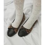 ショッピングバレエ バレエシューズ パンプス コンビレオパードバレエシューズ