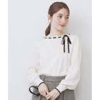 ショッピングリボン ニット セーター はしごリボンバイカラーニット「洗濯機OK」 レディース