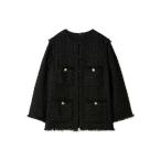 ショッピングツイード ジャケット ノーカラージャケット 2wayベストツイードジャケット レディース