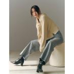 ジーンズ デニム デニムパンツ ハイウエストセンタープレスワイドデニム レディース