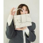 ショッピングハンドバッグ ハンドバッグ 「ルエル」ビジューリボンミドルバッグ