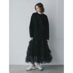 スカート チュールティアードスカート