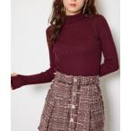 ニット セーター サムホール付きウォッシャブルハイネックニットトップス  秋服 レディース