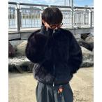 ブルゾン アウター ハイネックファーブル