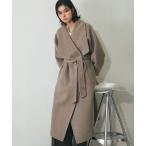 コート チェスターコート ウール100%ビッグカラーロングコート レディース