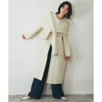 コート チェスターコート ウール100％マフラー付きロングウールコート レディース